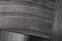 3D strukturierter Kurzflor Teppich WAVE 230x160cm anthrazit Hoch-Tief-Effekt