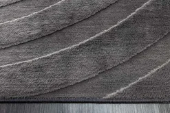 3D strukturierter Kurzflor XXL Teppich WAVE 350x235cm anthrazit Hoch-Tief-Effekt