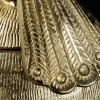 Dekorative Dose WILDLIFE BIRD 30cm gold antik rund Metall