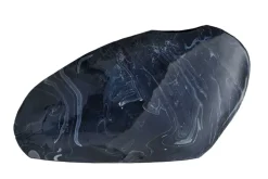 Dekorative Vase STONE 40cm schwarz marmoriert Handarbeit Retro Design