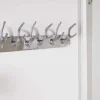 Dekorative Wandgarderobe DEER 50cm silber Aluminium poliert Hirschgeweih Kleiderhaken