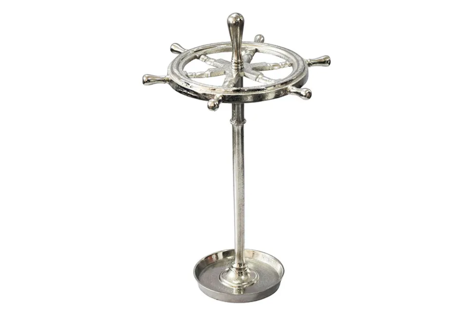 Dekorativer Schirmständer SEVEN SEAS 65cm silber Metall Regenschirmhalter