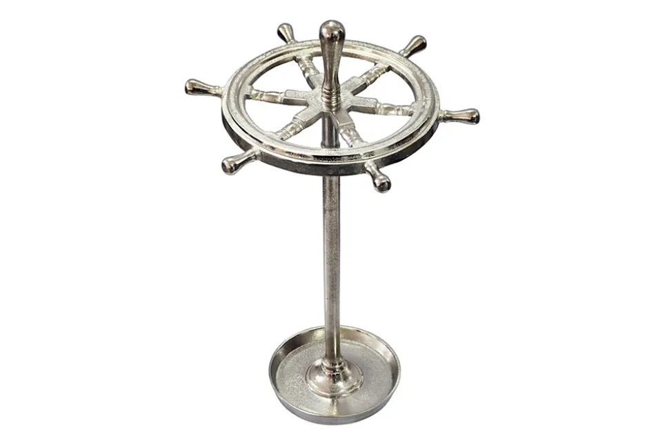 Dekorativer Schirmständer SEVEN SEAS 65cm silber Metall Regenschirmhalter