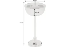 Dekorativer Weinkühler VINO 80cm silber handmade Metall Flaschenkühler Sektkühler