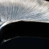 Dekoratives Schalen 3er Set GINKGO 30cm silber handmade Metall