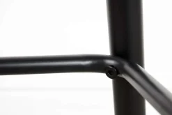 Design Barhocker MILANO senfgelb Samt Barstuhl mit Lehne Metall schwarz