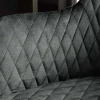 Design Barhocker PARIS grün Samt mit Lehne Metall schwarz gold Ziersteppung