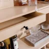 Design Barschrank ART DECO 140cm weiß gekälkt Mangoholz 3D-Front