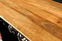 Design Bartisch EASY RIDER 230cm weiß rot schwarz Mangoholz Motorrad Upcycling