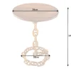 Design Beistelltisch CHAINS 55cm gold Mangoholz handmade Metall rund Kettengestell massiv