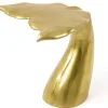 Design Beistelltisch WILDLIFE Walflosse 60cm gold Metall handmade
