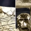 Design Beistelltisch WILDLIFE MONKEY 60cm gold antik Metall handmade