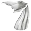 Design Beistelltisch WILDLIFE Walflosse 60cm silber Metall handmade