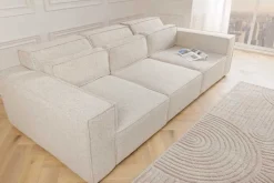 Design Big Sofa BOSSA NOVA 260cm beige Strukturstoff 3-Sitzer XXL-Couch