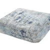 Design Bodenkissen XL ABSTRAKT 70cm blau beige abstraktes Muster Sitzpouf