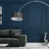 Design Bogenlampe EXTENSO 230cm schwarz Stehlampe mit Marmorfuß