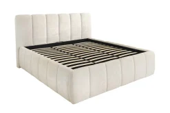 Design Boxbett ADLON 180x200cm beige Chenille Cremona mit Stauraum und Lattenrost