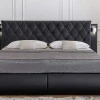 Design Boxspringbett PALAZZO 180x200cm schwarz inkl. Stauraum Matratze Topper