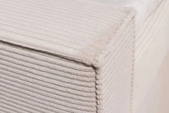 Design Boxspringbett SIGNUM 180x200cm beige Cord inkl. Topper Matratze und Stauraum