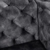 Design Chesterfield Sessel MODERN BAROCK 120cm dunkelgrau Samt
