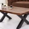 Design Couchtisch AMAZONAS 110cm braun Sheesham Massivholz Baumkante