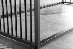 Design Couchtisch ARCHITECTURE 100cm graphit Rauchglas Metall