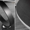 Design Couchtisch DANCING RINGS schwarz grau rund drehbar Keramik Metall