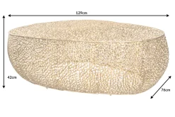 Design Couchtisch LEAF 130cm gold Metall-Aluminium-Legierung handmade