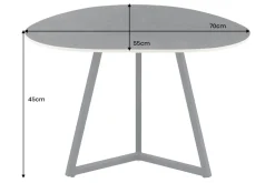 Design Couchtisch MARVELOUS 70cm anthrazit Marmor Keramik schwarzes Metall