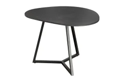 Design Couchtisch MARVELOUS 70cm anthrazit Marmor Keramik schwarzes Metall
