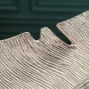 Design Deko Schale SILVER LEAF 65cm silber Blatt Design Metall Handarbeit