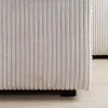 Design Ecksofa ATMOSPHERE XL 245cm champagner beige Cord Federkern inkl. Kissen