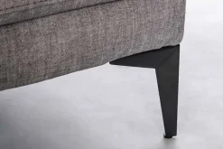 Design Ecksofa MANHATTAN 295cm dunkelgrau Samt Federkern 3-Sitzer Metallfüße