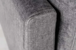 Design Ecksofa MANHATTAN 295cm dunkelgrau Samt Federkern 3-Sitzer Metallfüße