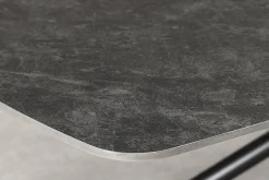Design Esstisch OSAKA 160cm anthrazit Keramik schwarz Sterngestell Metall