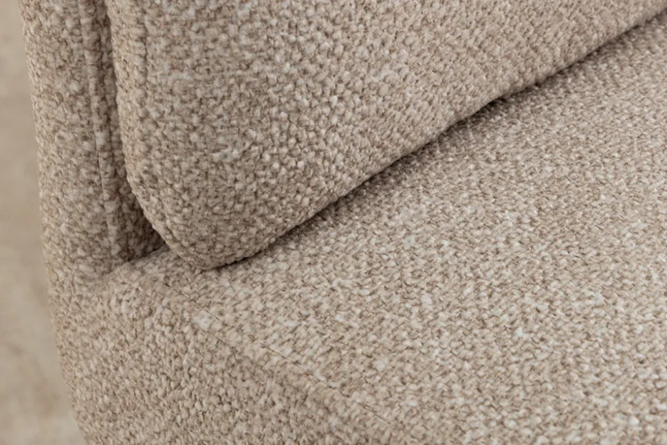 Design Freischwinger Stuhl COMFORT beige Strukturstoff mit Metallgestell