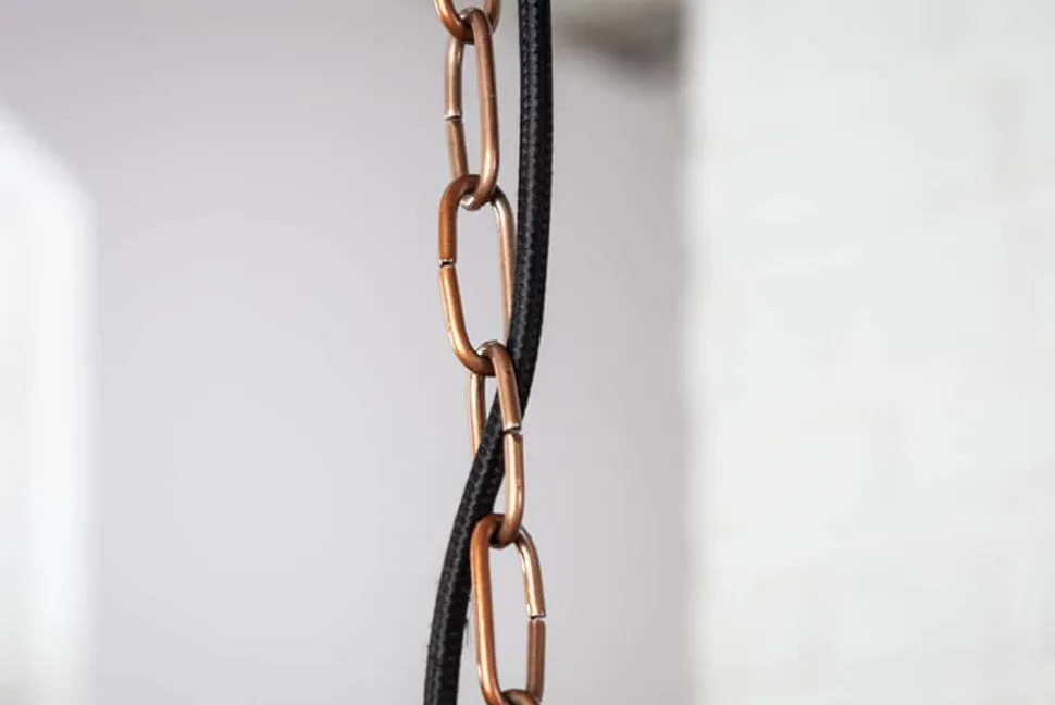 Design Hängelampe INDUSTRIAL 45cm kupfer geflammt Industrial Stil