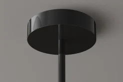 Design Hängelampe LIQUID DIAMOND 100cm smoke schwarz Glas fünf Schirme Kugelleuchte