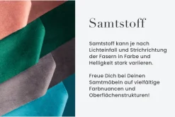 Design Hocker VOGUE 45cm grau Samt drehbar schwarze Metallbeine Fußhocker