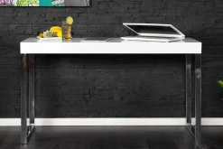Design Konsole WHITE DESK 120cm weiß Hochglanz Bürotisch