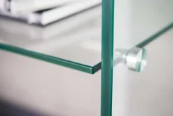 Design Konsolentisch FANTOME 100cm Glas transparent mit Ablage