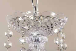 Design Kronleuchter CRYSTAL XL 80cm klar Acryl 15-armig Lüster schwarz mit Schirmen