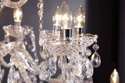Design Kronleuchter CRYSTAL XXL 120cm klar Acryl 30-armig Kristall-Lampe