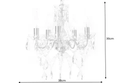 Design Kronleuchter DIAMONDS S 40cm gold Acryl 5-armig Barock Design
