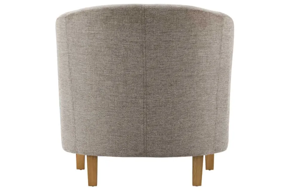 Design Lounge Sessel HEMINGWAY taupe Strukturstoff mit Armlehnen Cocktailsessel