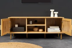 Design Lowboard VIENNA 120cm natur Wiener Geflecht Rattan TV-Board