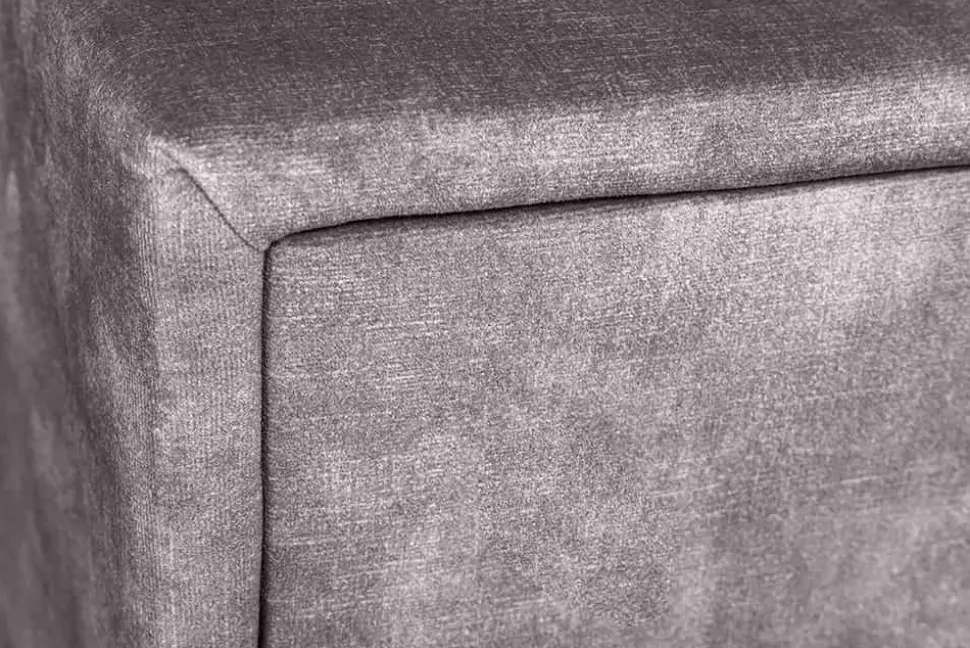 Design Nachttisch BOUTIQUE 50cm dunkelgrau Samt zwei Schubladen