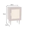 Design Nachttisch VIENNA 60cm braun Wiener Geflecht Beistelltisch mit Stauraum