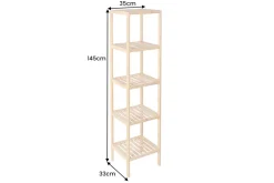 Design Regal LAGOON SPA 145cm Bambusholz vier Fächer Badregal