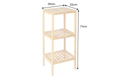 Design Regal LAGOON SPA 80cm Bambusholz zwei Fächer Badregal
